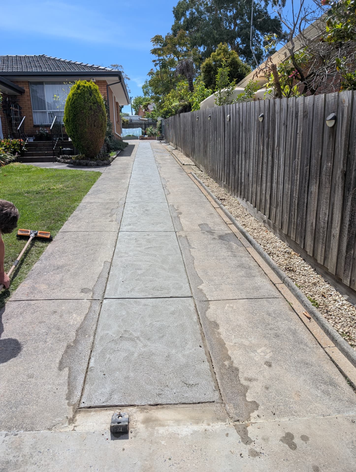 Side path with pebble edging in Bayswater