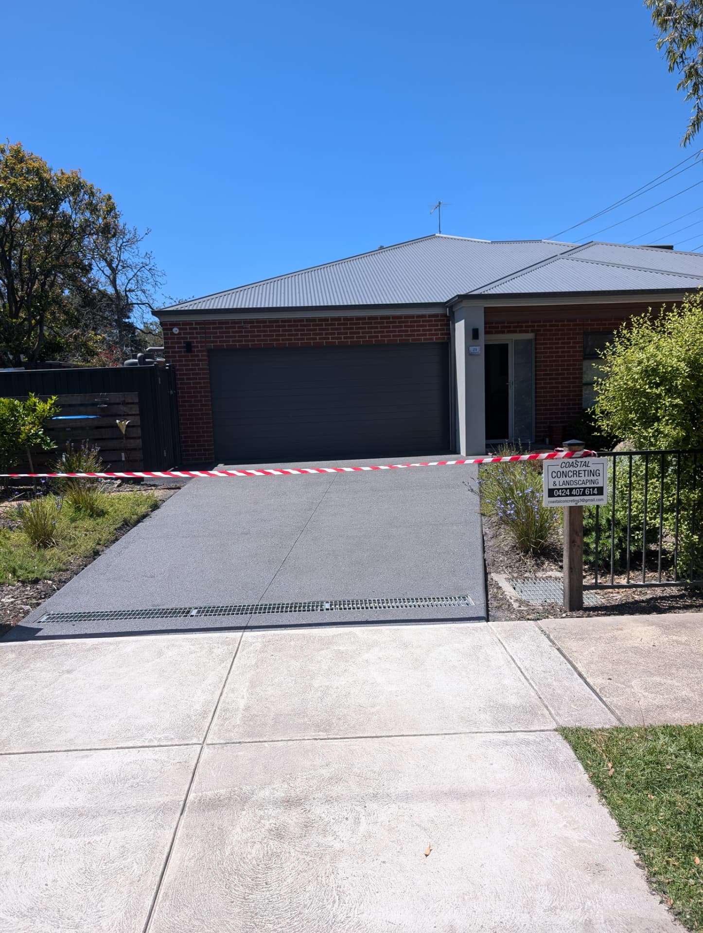 Exposed aggregate driveway & crossover in Melbourne east