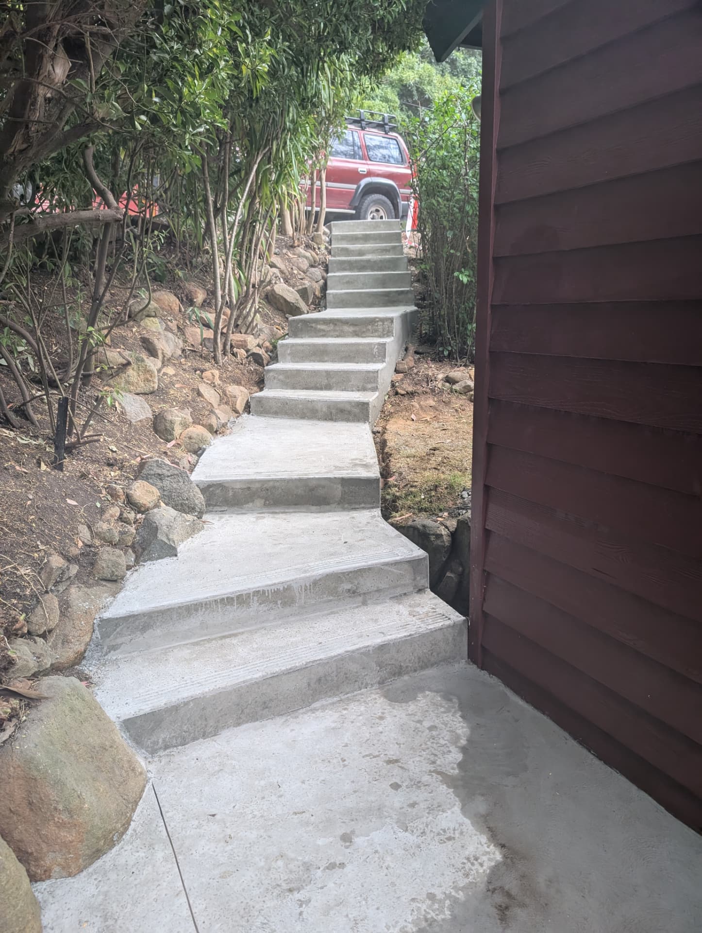 Concrete steps & entry path in The Dandenongs